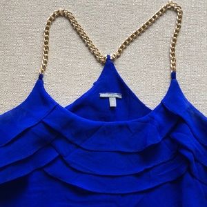 Dressy shirt with gold chain straps 🌸